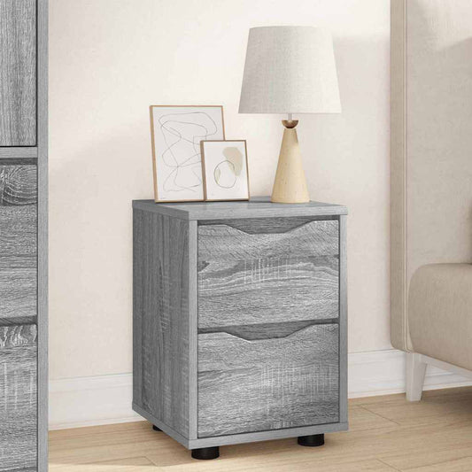 Comodino Grigio Sonoma 30,5 x 30 x 43 cm Legno multistrato | homemem39
