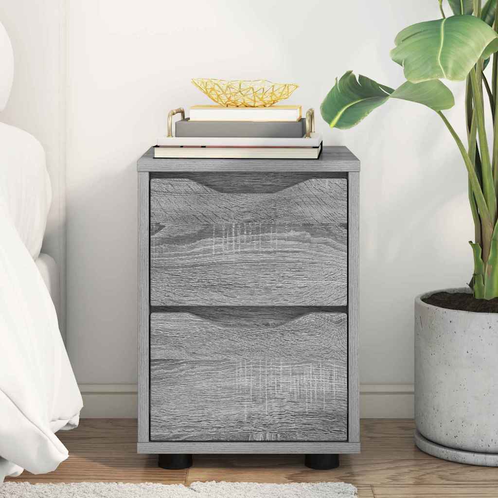 Comodino Grigio Sonoma 30,5 x 30 x 43 cm Legno multistrato | homemem39