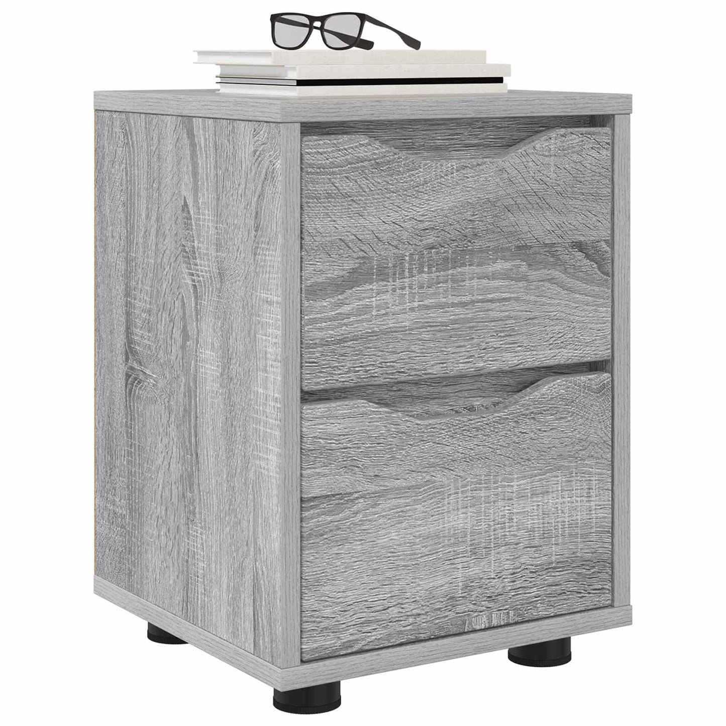 Comodino Grigio Sonoma 30,5 x 30 x 43 cm Legno ingegnerizzato