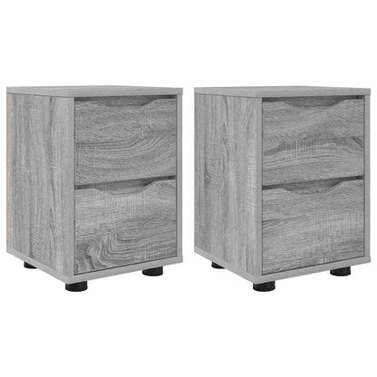 Comodini con cassetto 2 pcs Grigio Sonoma 30,5 x 30 x 43 cm | homemem39