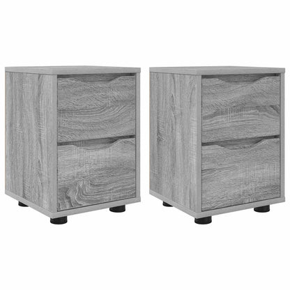 Comodini 2 pz Grigio Sonoma 30,5 x 30 x 43 cm
