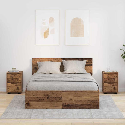 Comodini con cassetto 2 pcs Legno vecchio 30,5 x 30 x 43 cm