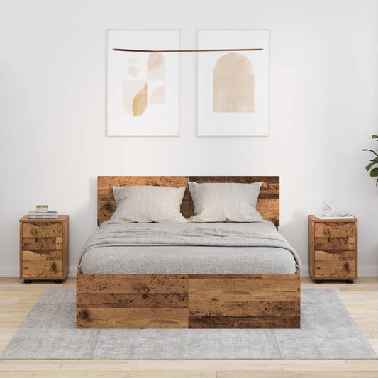 Comodini 2 pz Legno vecchio 30,5 x 30 x 43 cm