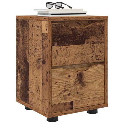 Comodini con cassetto 2 pcs Legno vecchio 30,5 x 30 x 43 cm