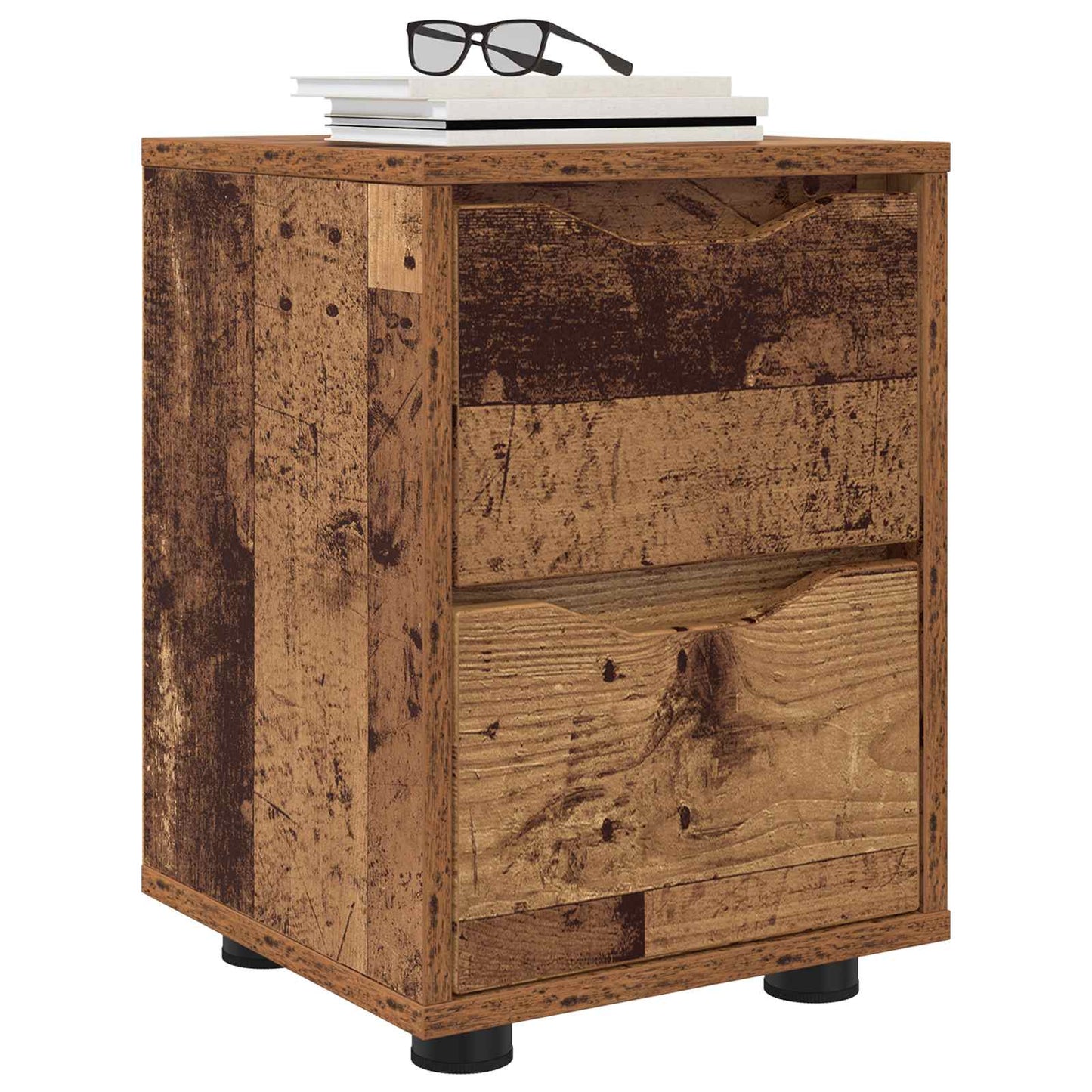 Comodini 2 pz Legno vecchio 30,5 x 30 x 43 cm