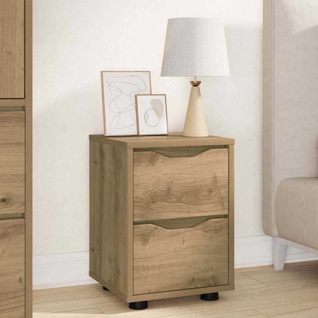 Comodini 2 pcs Rovere artigianale 30,5 x 30 x 43 cm