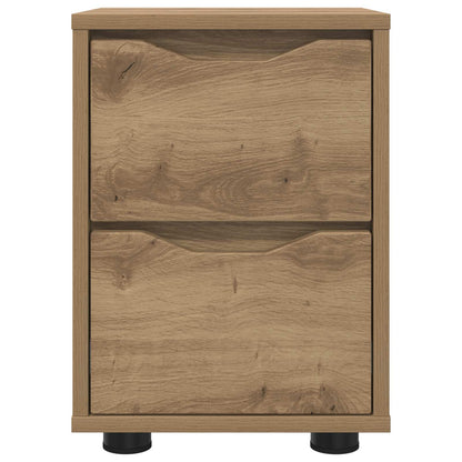 Comodini 2 pz Rovere artigianale 30,5 x 30 x 43 cm
