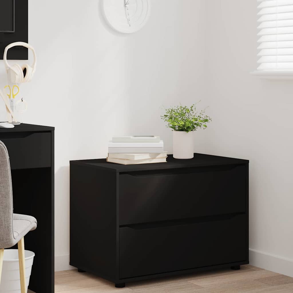 Armadio Nero 80 x 48 x 57 cm Legno multistrato