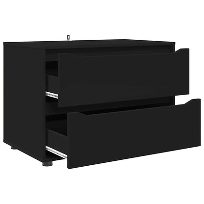 Armadio Nero 80 x 48 x 57 cm Legno multistrato