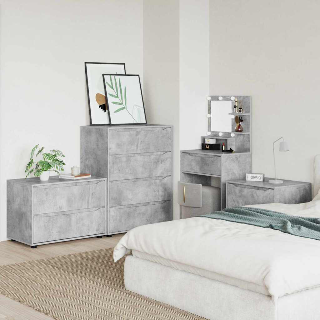 Armadio Grigio cemento 80 x 48 x 57 cm Legno multistrato | homemem39