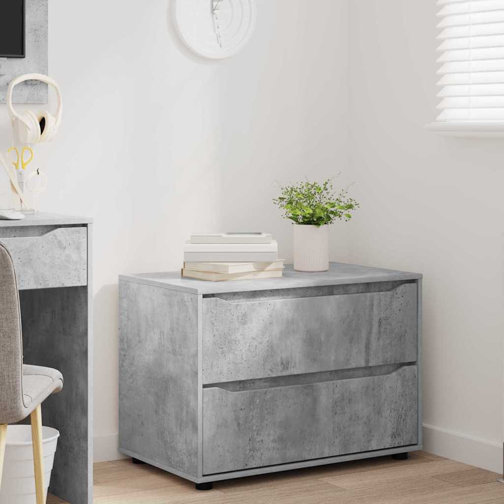 Armadio Grigio cemento 80 x 48 x 57 cm Legno multistrato | homemem39