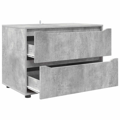 Armadio 80 x 48 x 57 cm Legno ingegnerizzato Grigio cemento