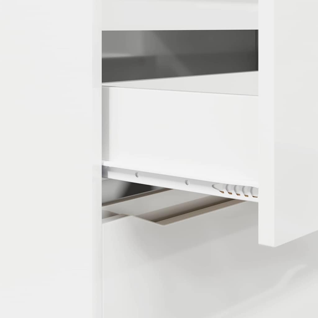Armadio Bianco Lucido 80 x 48 x 57 cm Legno multistrato