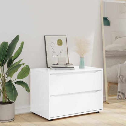 Armadio Bianco Lucido 80 x 48 x 57 cm Legno multistrato | homemem39