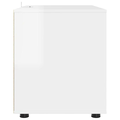Armadio Bianco Lucido 80 x 48 x 57 cm Legno multistrato | homemem39