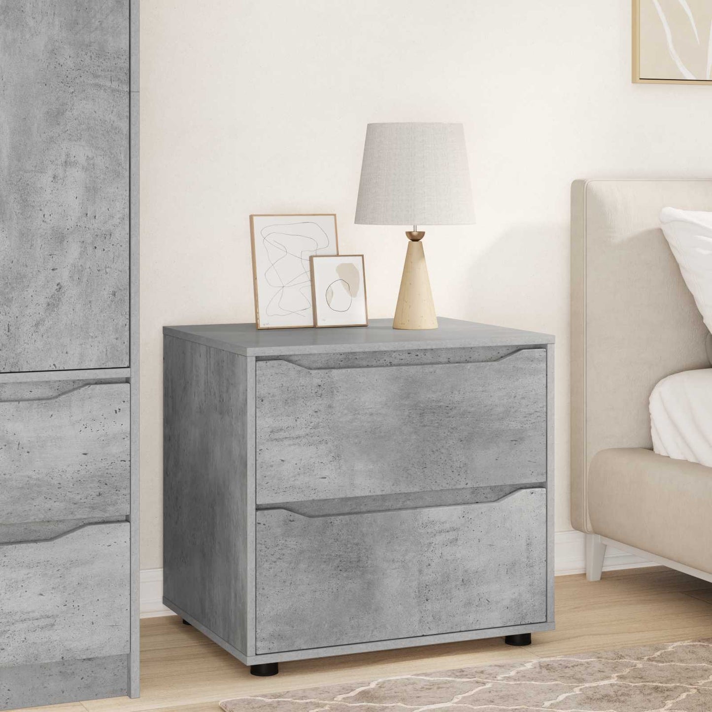 Armadio 60 x 48 x 57 cm Legno ingegnerizzato Grigio cemento