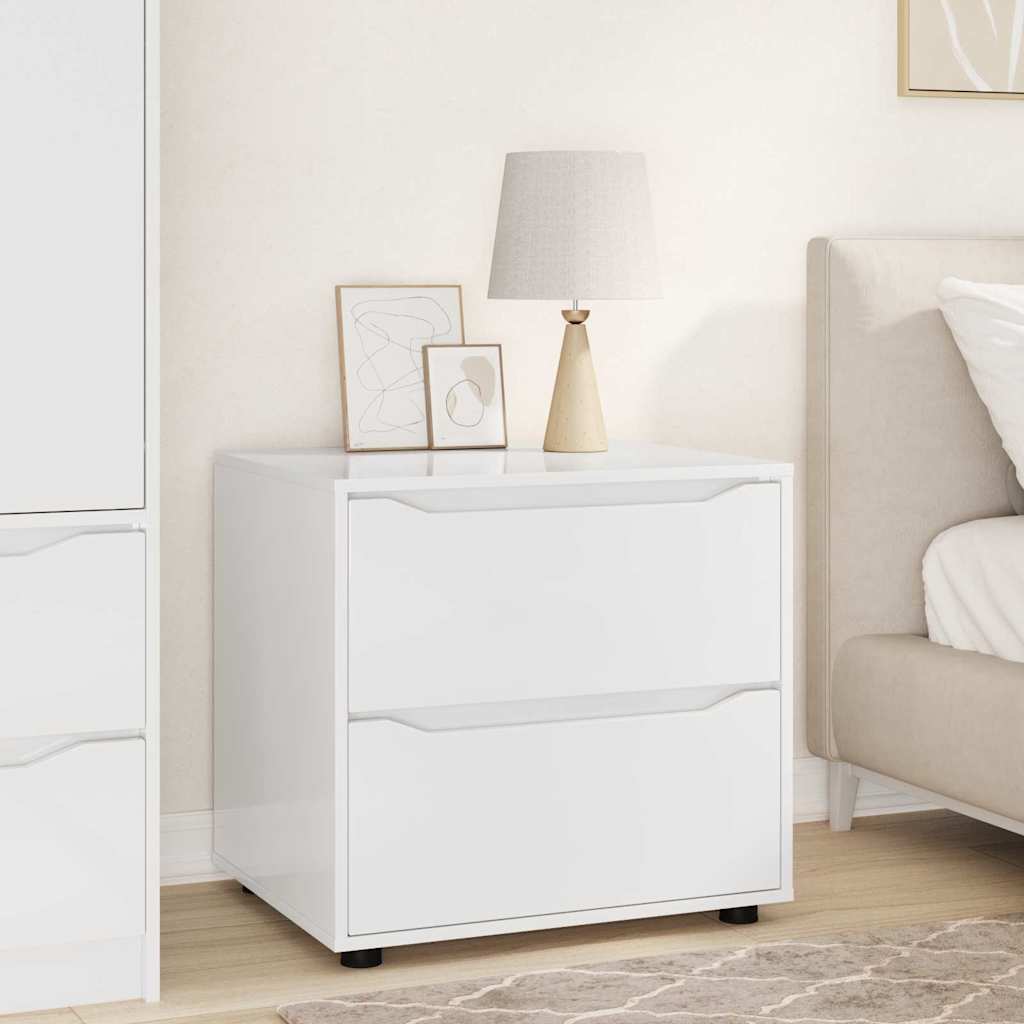 Armadio Bianco Lucido 60 x 48 x 57 cm Legno multistrato | homemem39