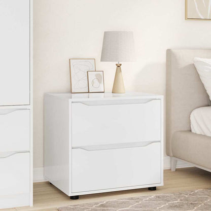 Armadio Bianco Lucido 60 x 48 x 57 cm Legno multistrato