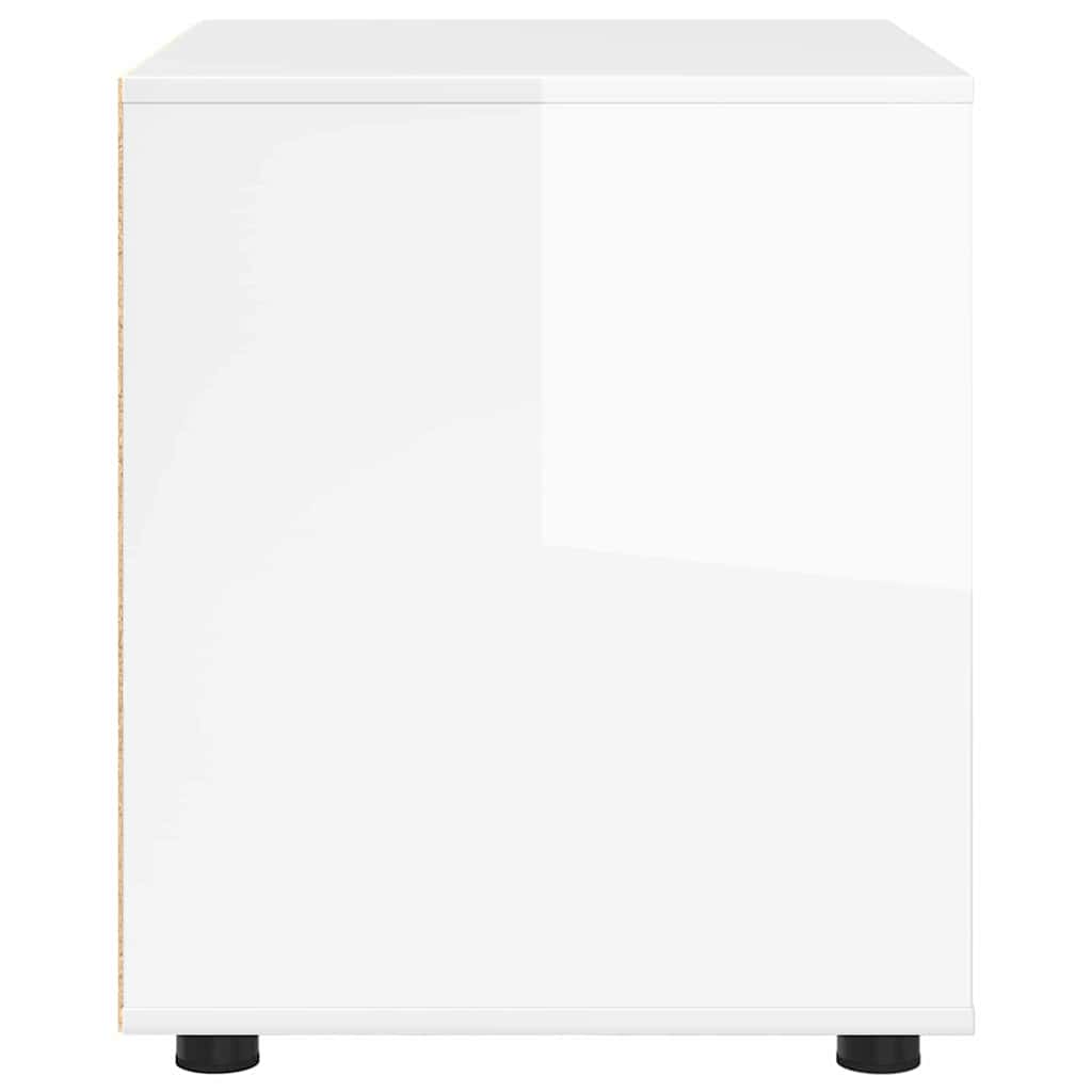 Armadio Bianco Lucido 60 x 48 x 57 cm Legno multistrato