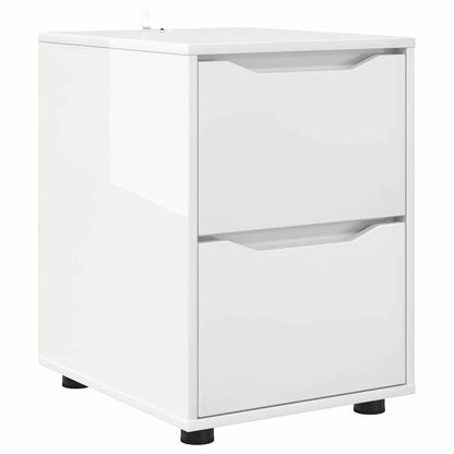 Armadio Bianco Lucido 40 x 48 x 57 cm Legno multistrato
