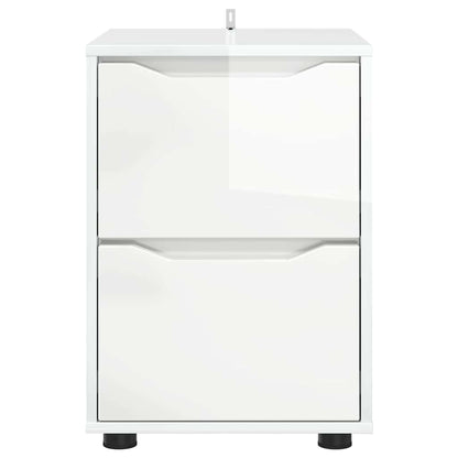 Armadio Bianco Lucido 40 x 48 x 57 cm Legno multistrato
