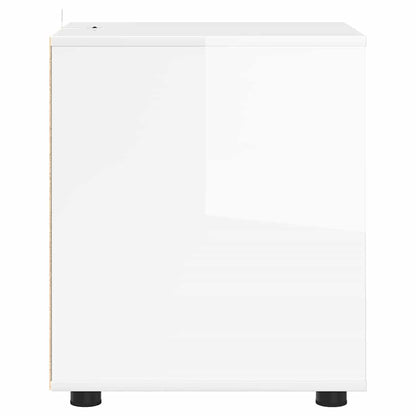 Armadio Bianco Lucido 40 x 48 x 57 cm Legno multistrato
