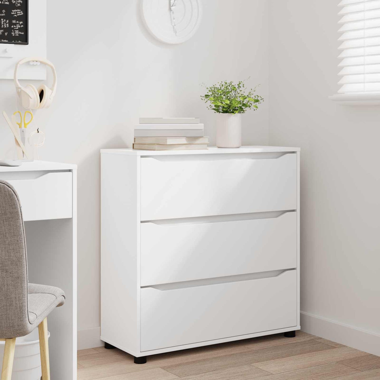 Armadio 80 x 31 x 81 cm Legno ingegnerizzato Bianco