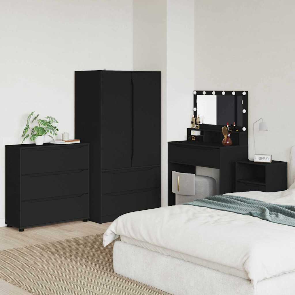 Armadio Nero 80 x 31 x 81 cm Legno multistrato | homemem39