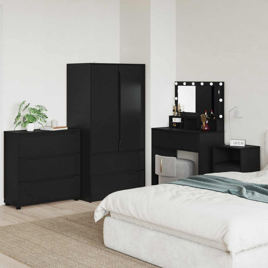 Armadio Nero 80 x 31 x 81 cm Legno multistrato