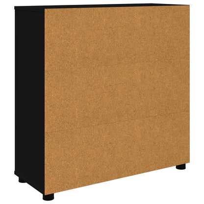 Armadio 80 x 31 x 81 cm Legno ingegnerizzato Nero
