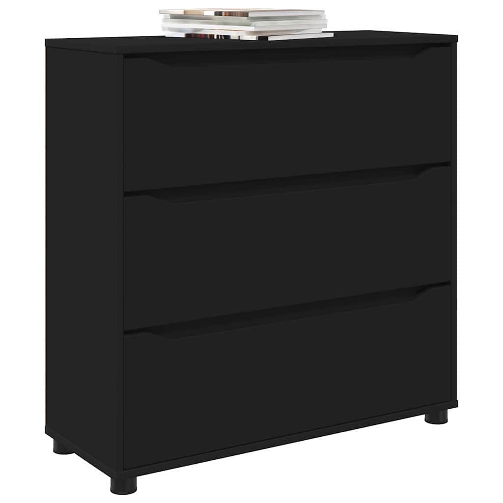 Armadio Nero 80 x 31 x 81 cm Legno multistrato | homemem39