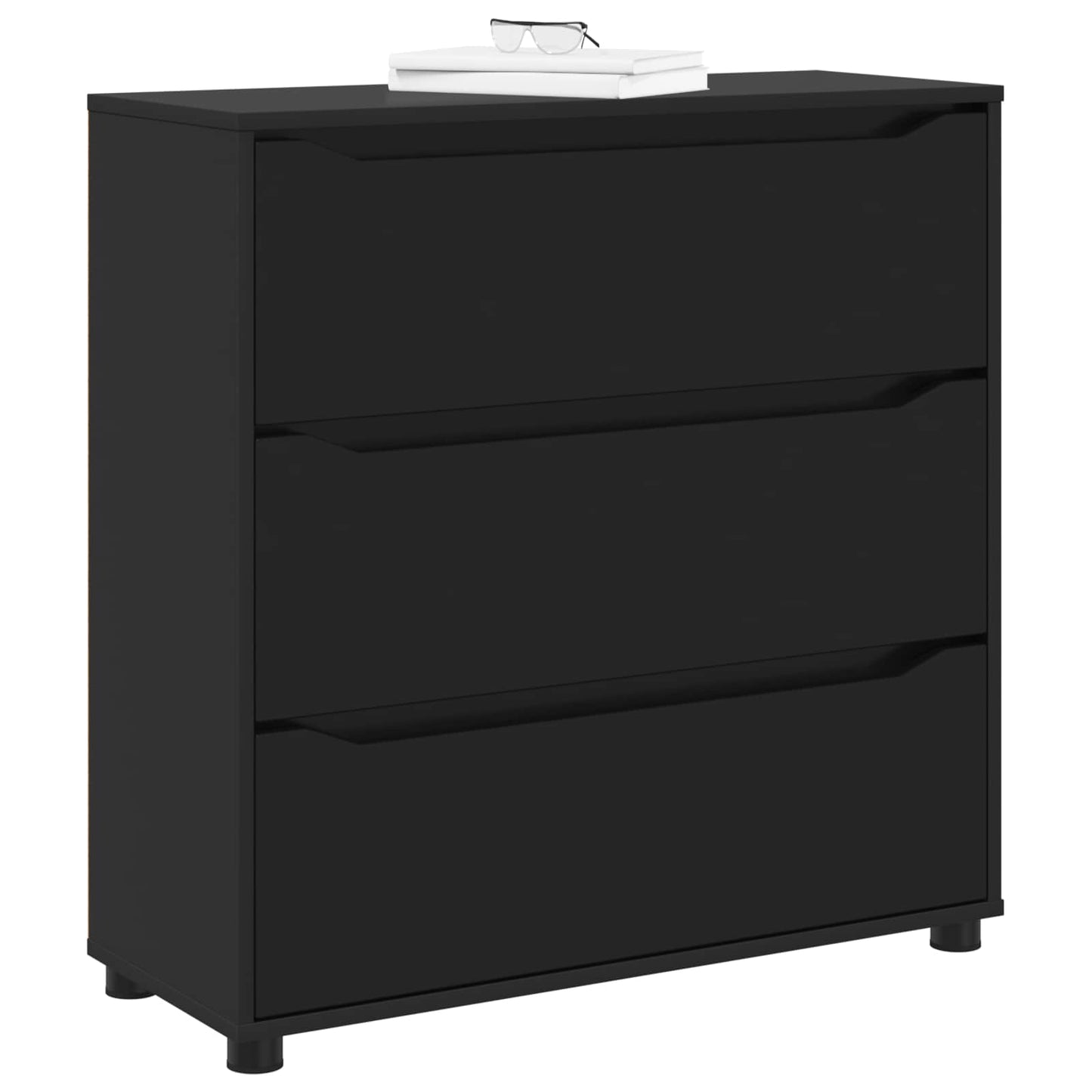 Armadio 80 x 31 x 81 cm Legno ingegnerizzato Nero