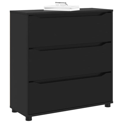 Armadio 80 x 31 x 81 cm Legno ingegnerizzato Nero