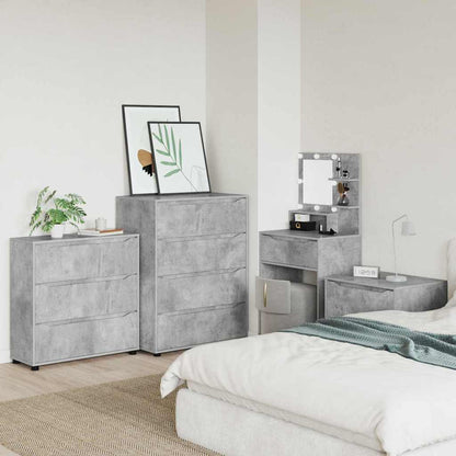 Armadio Grigio cemento 80 x 31 x 81 cm Legno multistrato | homemem39