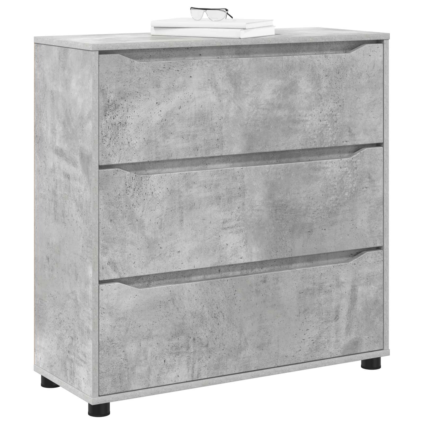 Armadio 80 x 31 x 81 cm Legno ingegnerizzato Grigio cemento
