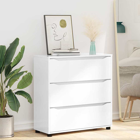 Armadio Bianco Lucido 80 x 31 x 81 cm Legno multistrato | homemem39