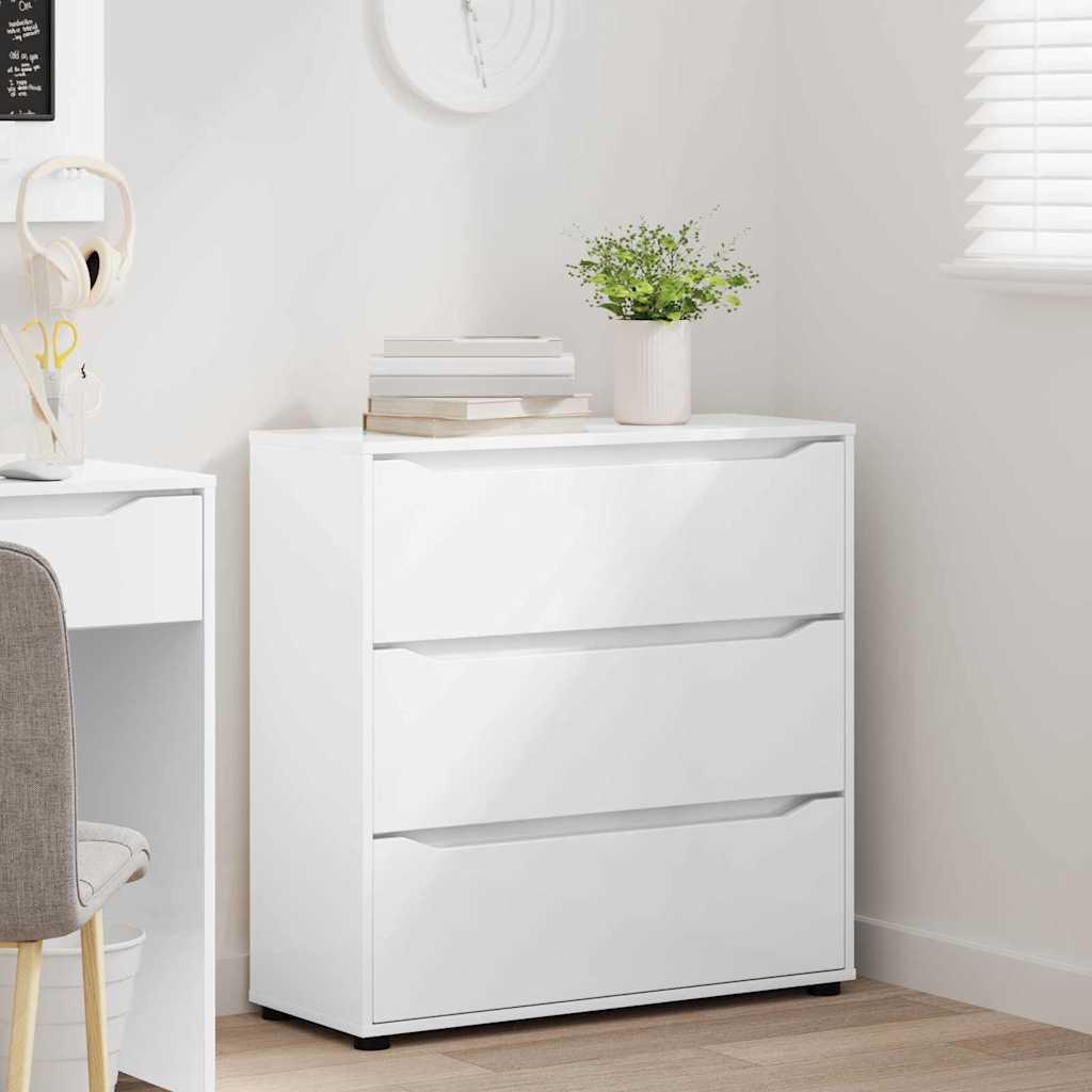Armadio Bianco Lucido 80 x 31 x 81 cm Legno multistrato | homemem39