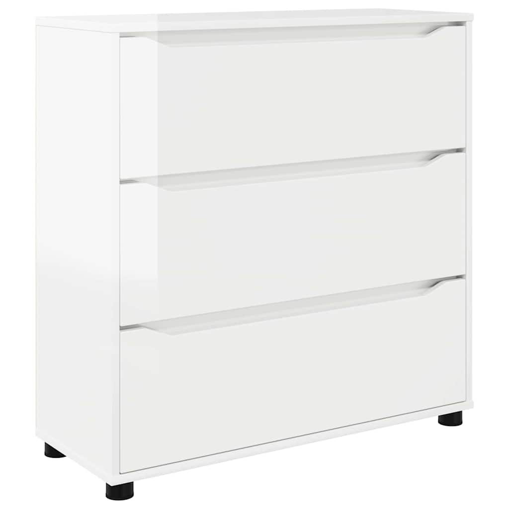 Armadio Bianco Lucido 80 x 31 x 81 cm Legno multistrato | homemem39