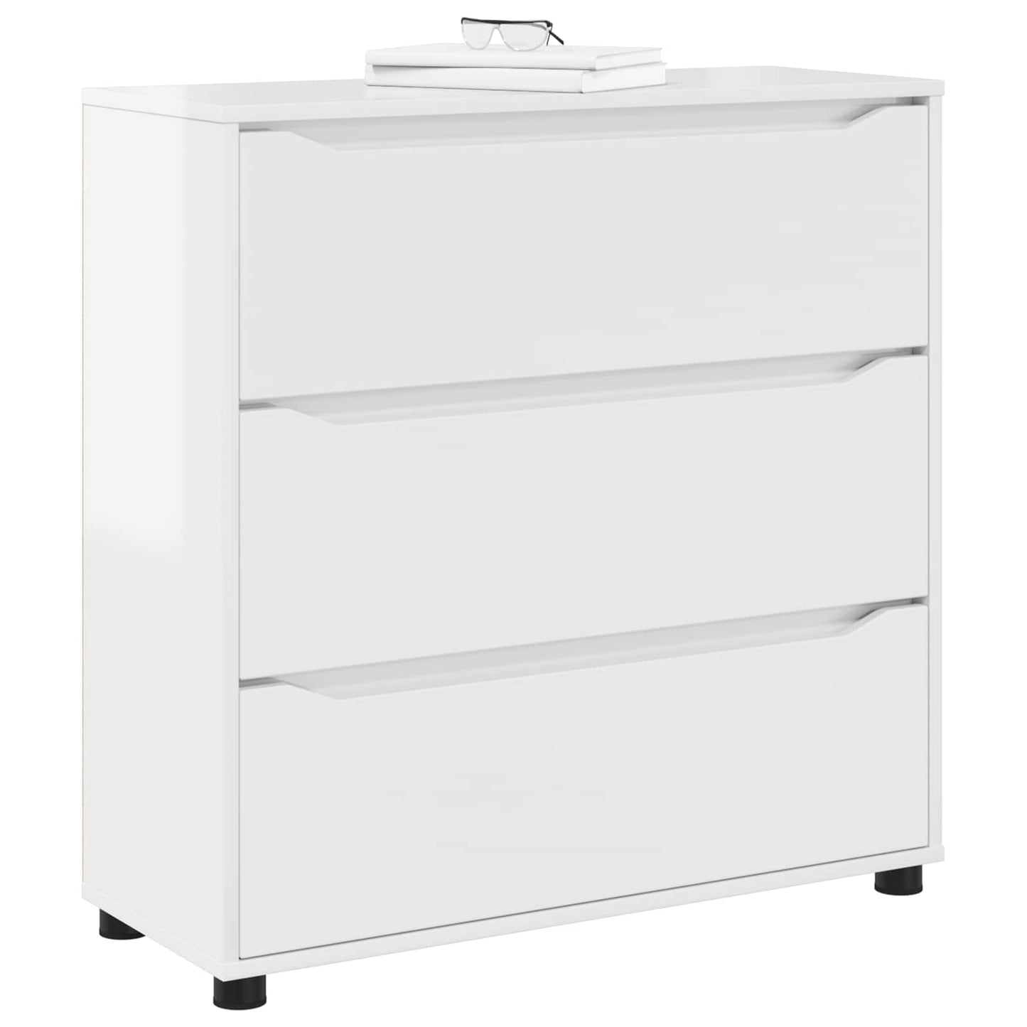 Armadio 80 x 31 x 81 cm Legno ingegnerizzato Bianco Lucido