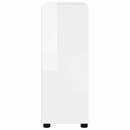Armadio Bianco Lucido 80 x 31 x 81 cm Legno multistrato | homemem39