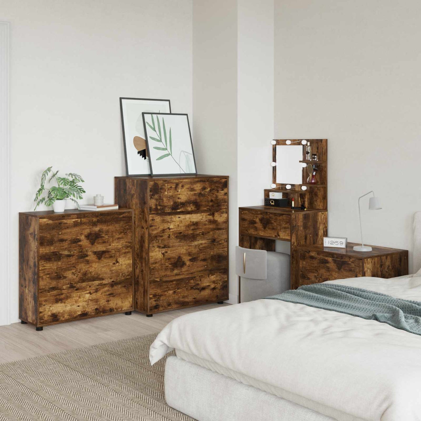 Armadio Rovere fumé 80 x 31 x 81 cm Legno multistrato