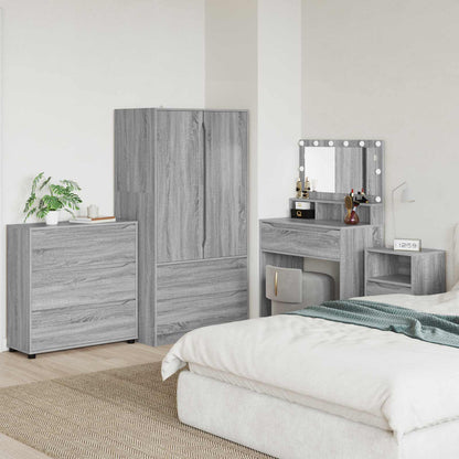 Armadio 80 x 31 x 81 cm Legno ingegnerizzato Grigio Sonoma