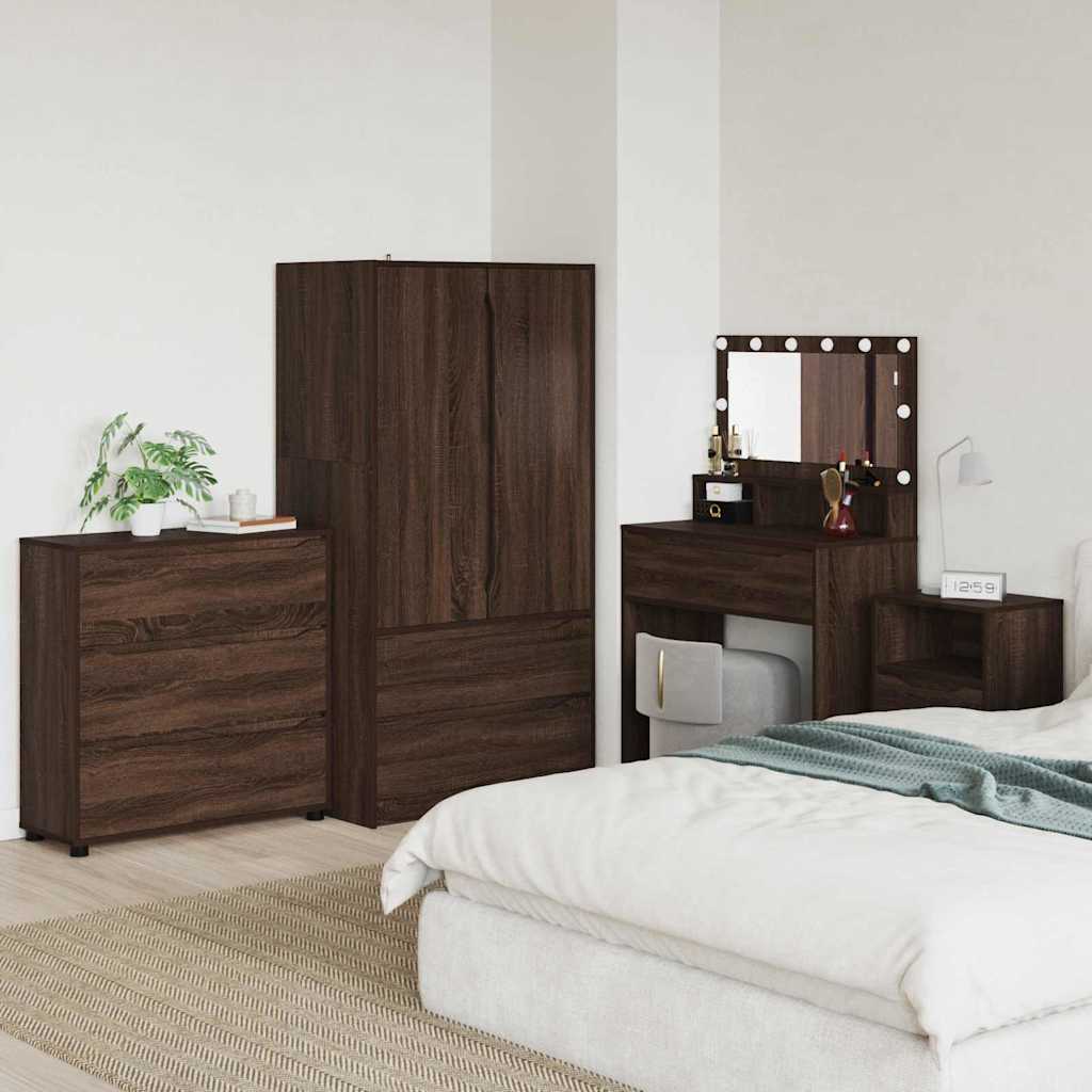 Armadio Rovere Marrone 80 x 31 x 81 cm Legno multistrato | homemem39