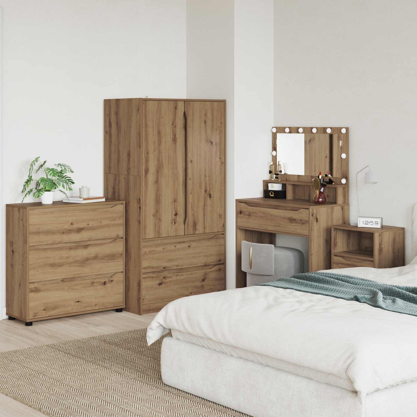 Armadio Rovere artigianale 80 x 31 x 81 cm Legno multistrato