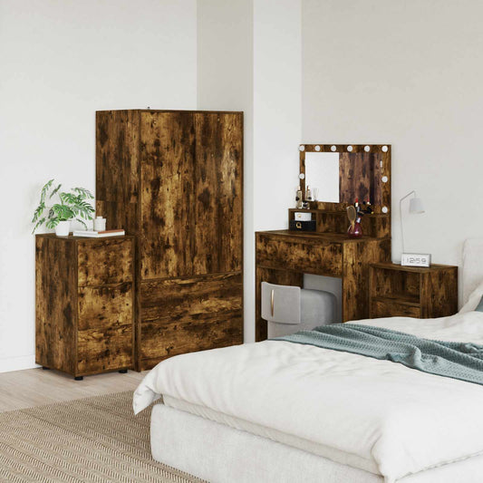 Armadio 40 x 48 x 81 cm Legno ingegnerizzato Rovere fumé