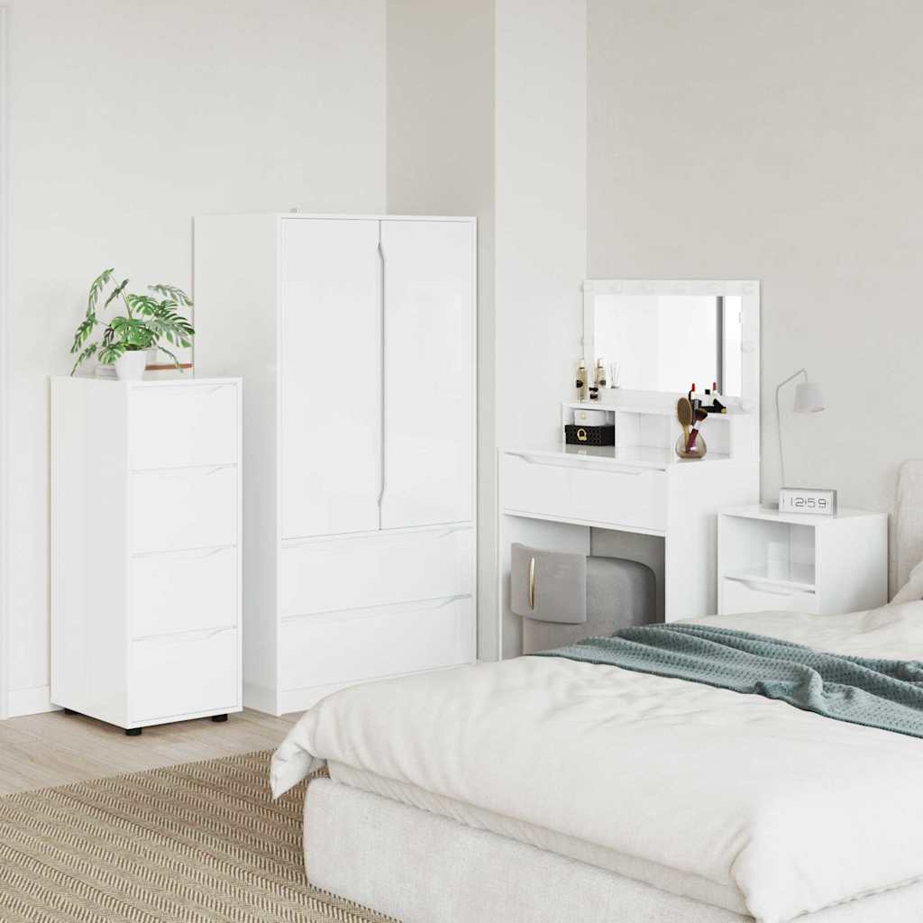 Armadio 40 x 48 x 105 cm Legno ingegnerizzato Bianco Lucido | homemem39