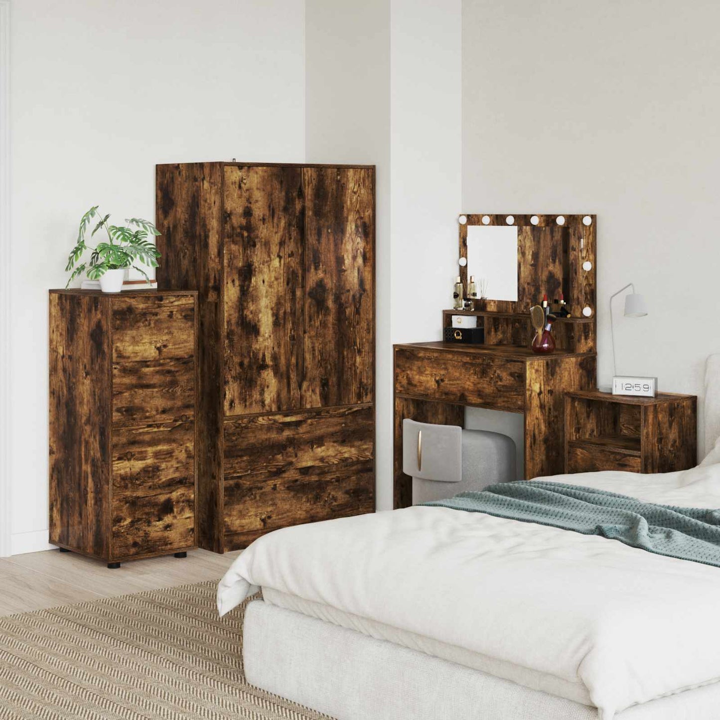 Armadio 40 x 48 x 105 cm Legno ingegnerizzato Rovere fumé | homemem39