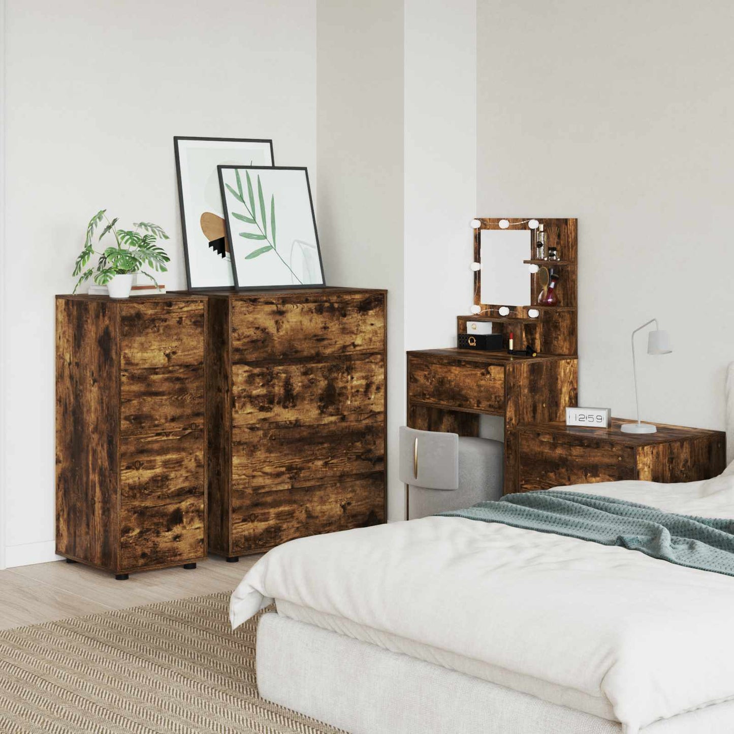 Armadio 40 x 48 x 105 cm Legno ingegnerizzato Rovere fumé | homemem39