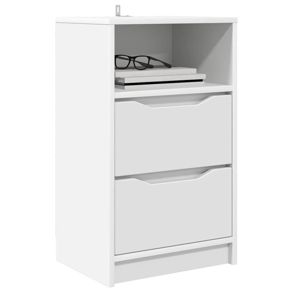 Comodino con cassetto Bianco 40 x 30 x 467 cm Legno multistrato
