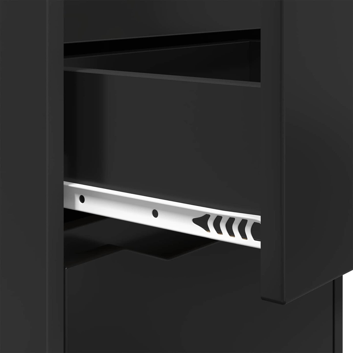Comodino Nero 40 x 30 x 467 cm Legno ingegnerizzato